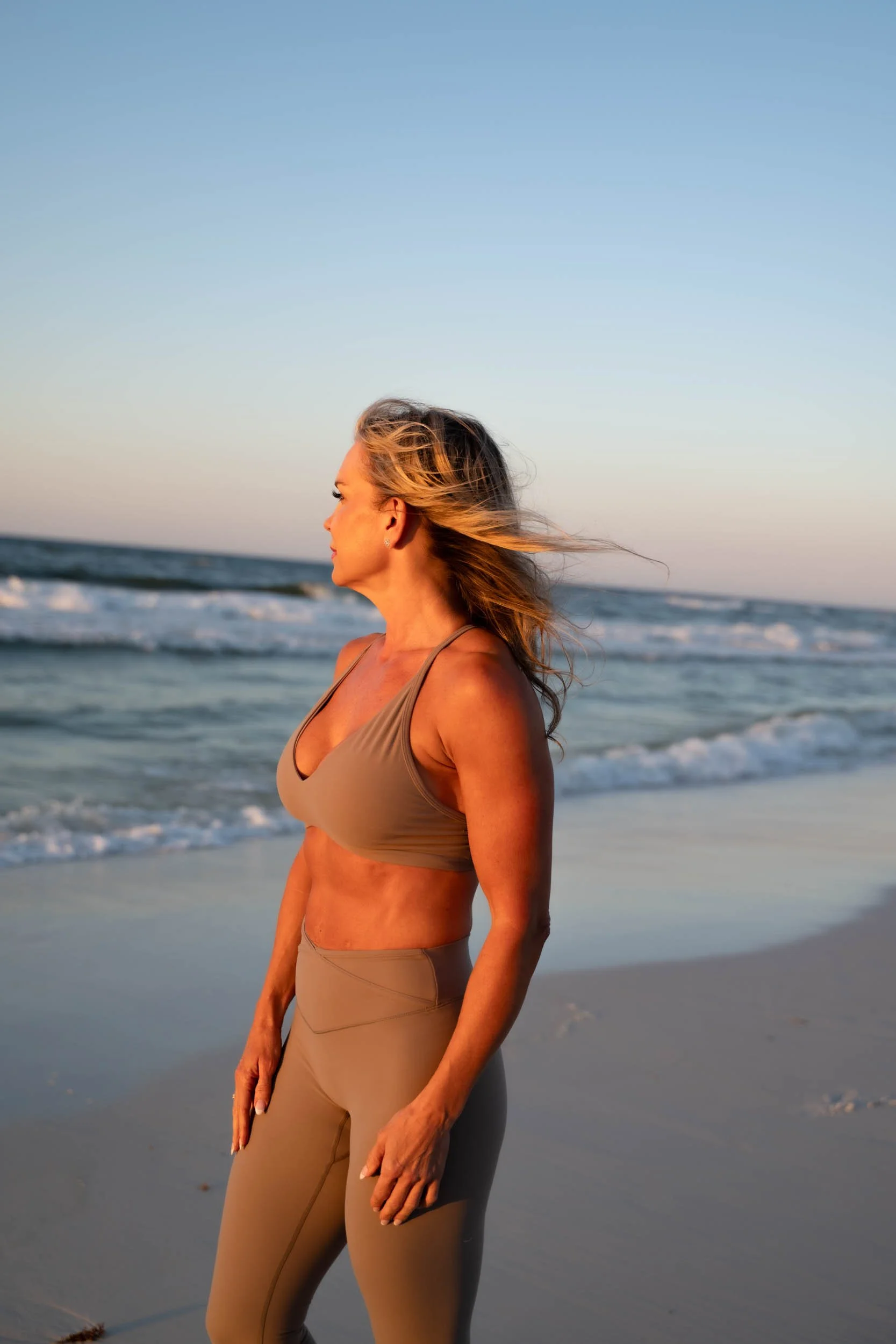 Seana Phelps Midlife Nutrition Coach Janel Gion Photography Studio Lifestyle Brand 30-A beach Florida Brand Photography Shoot sunset