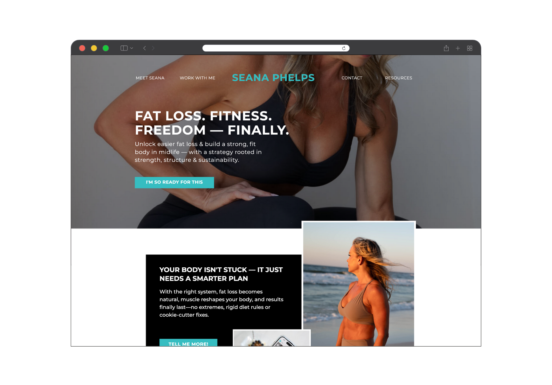 ©Janel Gion Creative Studios-SeanaPhelps-certified-trainer-nutritionist-midlife-expert-showit-website-design