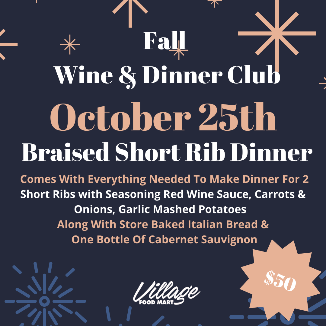 October Wine & Dinner Club — Village Food Mart