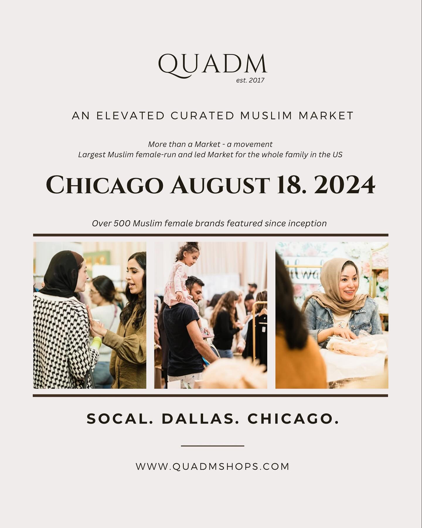 QUADM CHICAGO- August 18.2024

Working on bringing an elevated, curated, women led, women run market to Chicago. Conveniently located, making this a Midwest market, we&rsquo;re hoping it becomes accessible to surrounding states! 

Tag your favorite f