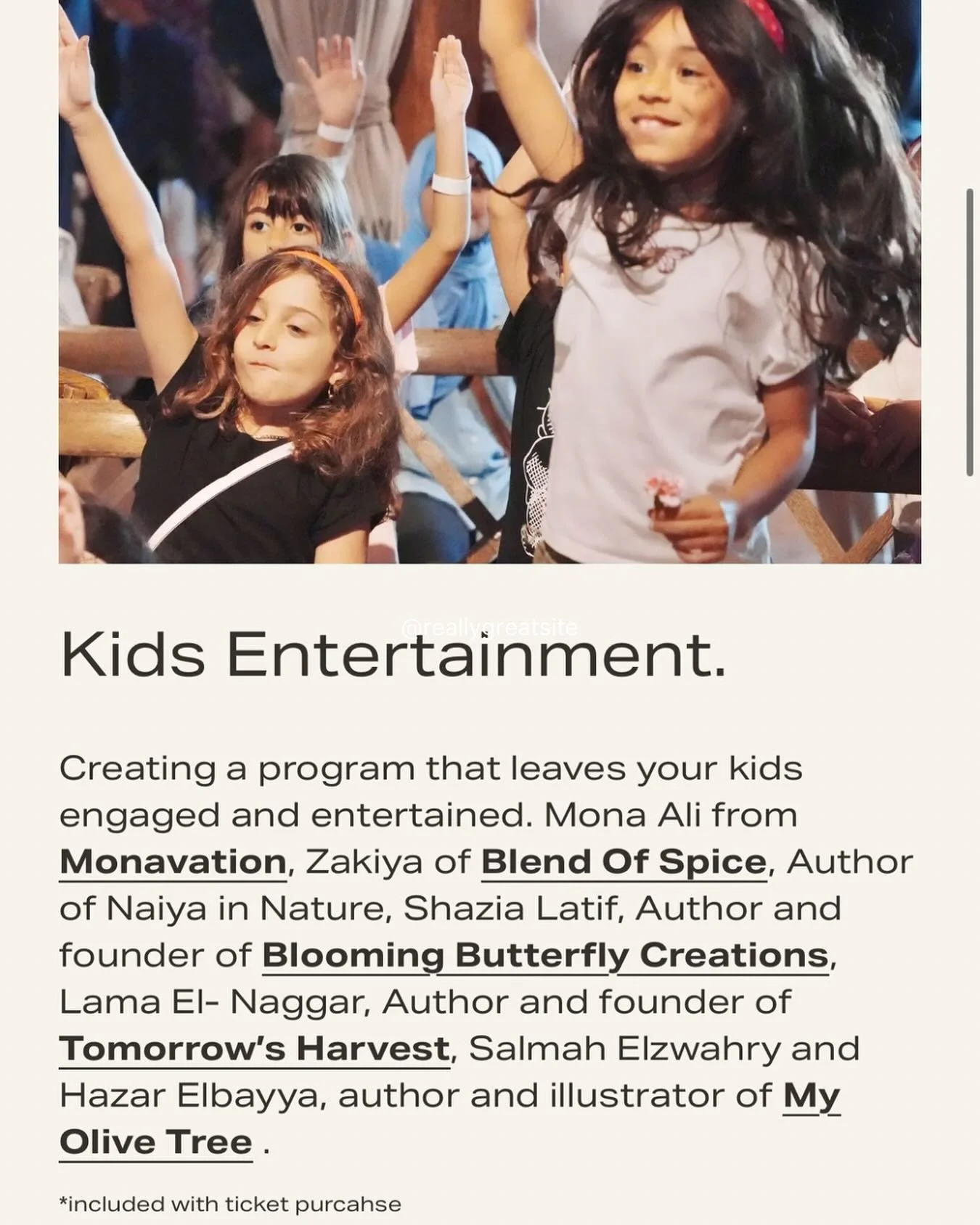 Are your kids ready?! We are so excited to introduce to you the line up for our kids program SUNDAY ONLY 9/28 at 2pm! 

@mymonavation  will lead a fun fitness segment 
@shazia.latif will read all about Naiya in Nature and lead the kids in some yoga 
