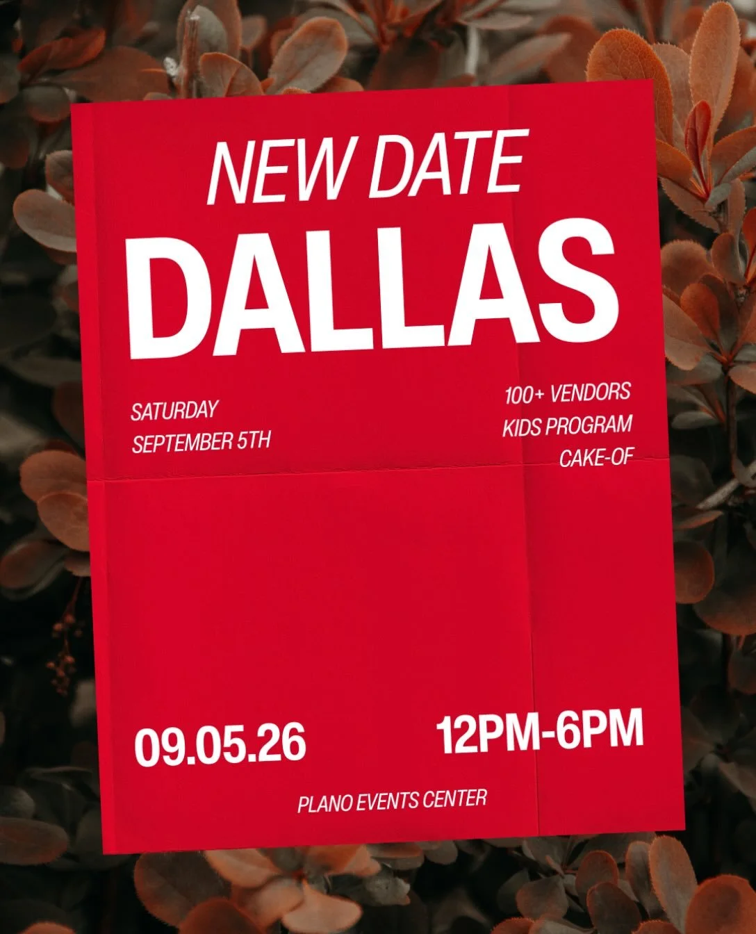 Announcing NEW DATE FOR QUADM DALLAS! 

Working on creating an event for the whole community in a way that you deserve!

 DALLAS, SAVE THE DATE!! SATURDAY SEPTEMBER 5th

  ONE DAY, LONGER HOURS, 100+ MUSLIMAH VENDORS
 ALL UNDER ONE ROOF, KIDS PROGRAM