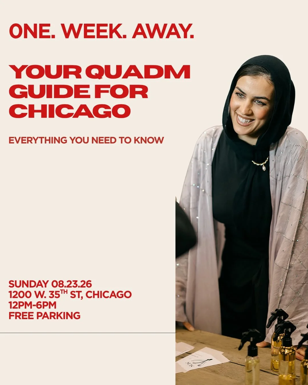 ONE WEEK AWAY
One post- everything you need to know for QUADM CHICAGO 2026. 

SUNDAY 08.23.26
12pm-6pm
1200 W. 35th St, Chicago

Comment &ldquo;tickets&rdquo; to get the link for tickets