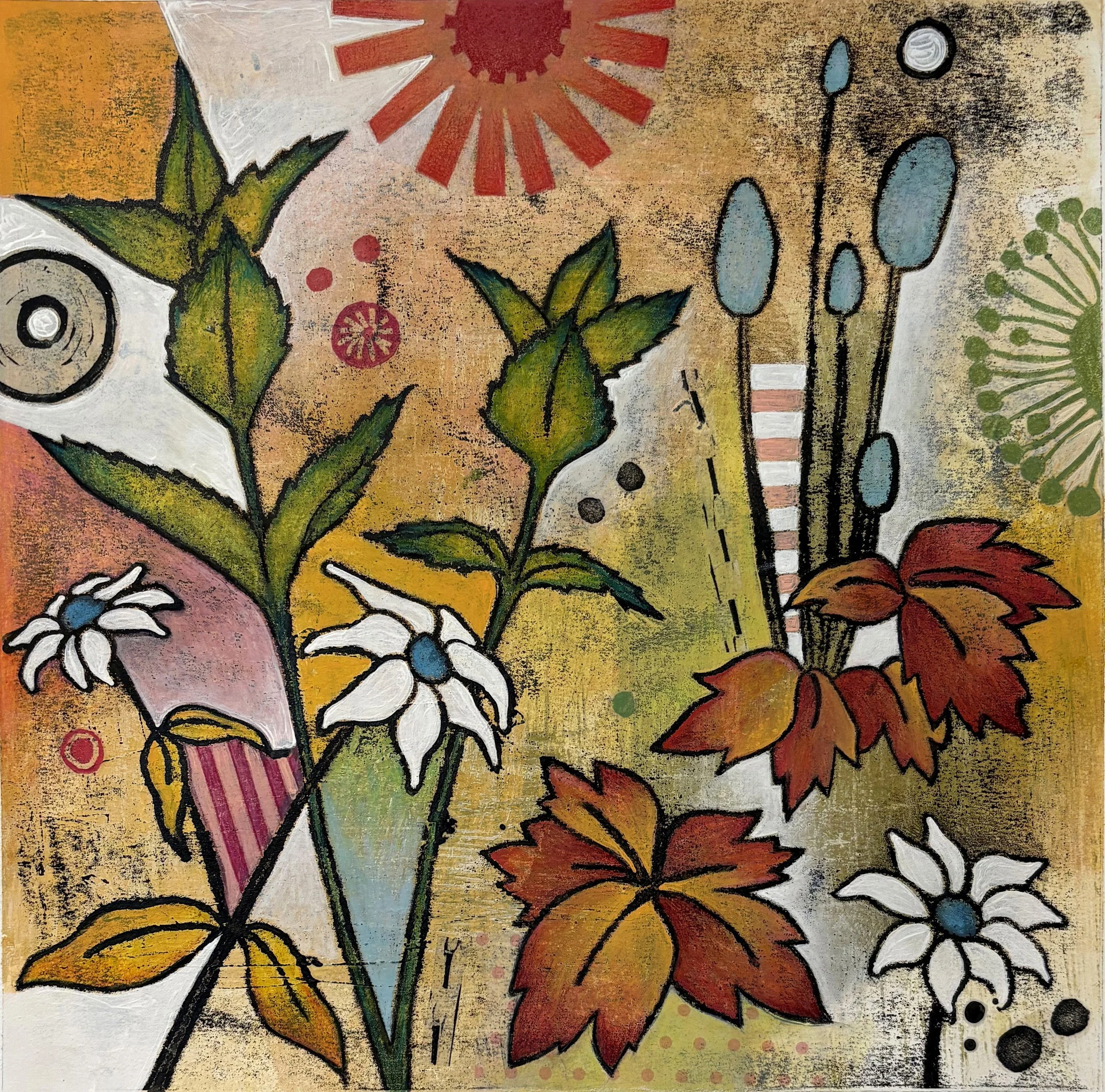 BACKYARD PRAIRIE   |   trace monotype with watercolor   |   12" x 12"   |   SOLD