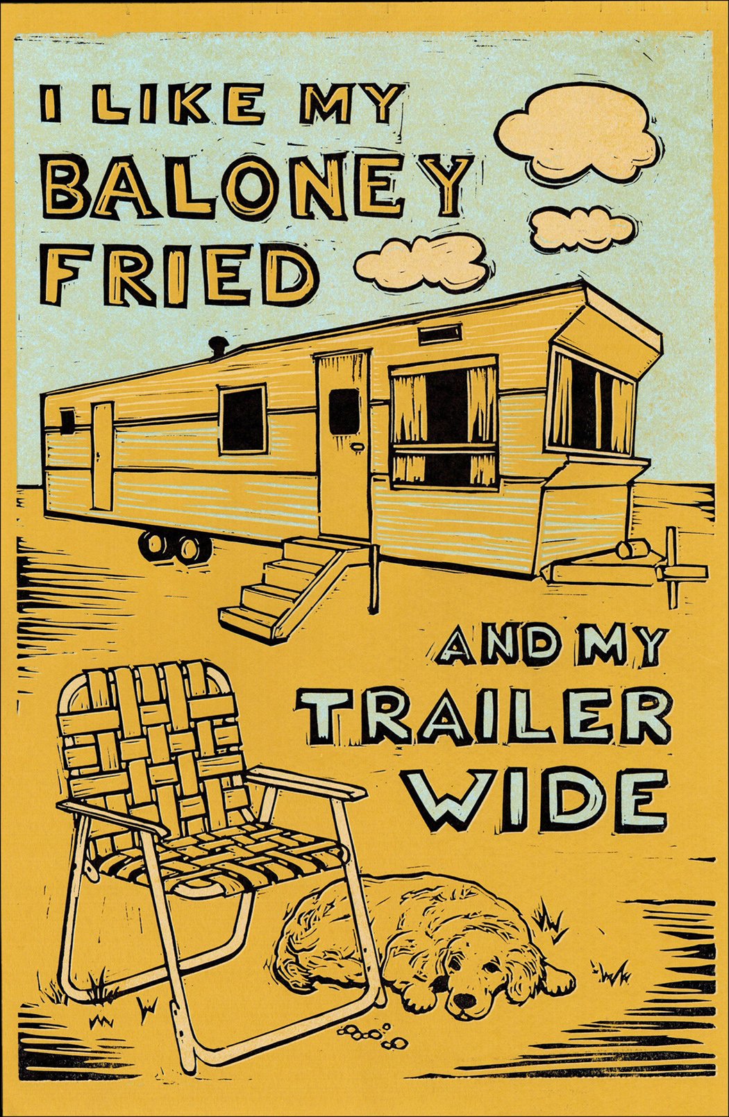 BALONEY TRAILER POSTER   |   linocut on letterpress   |   19" x 12.5"   |   SOLD OUT