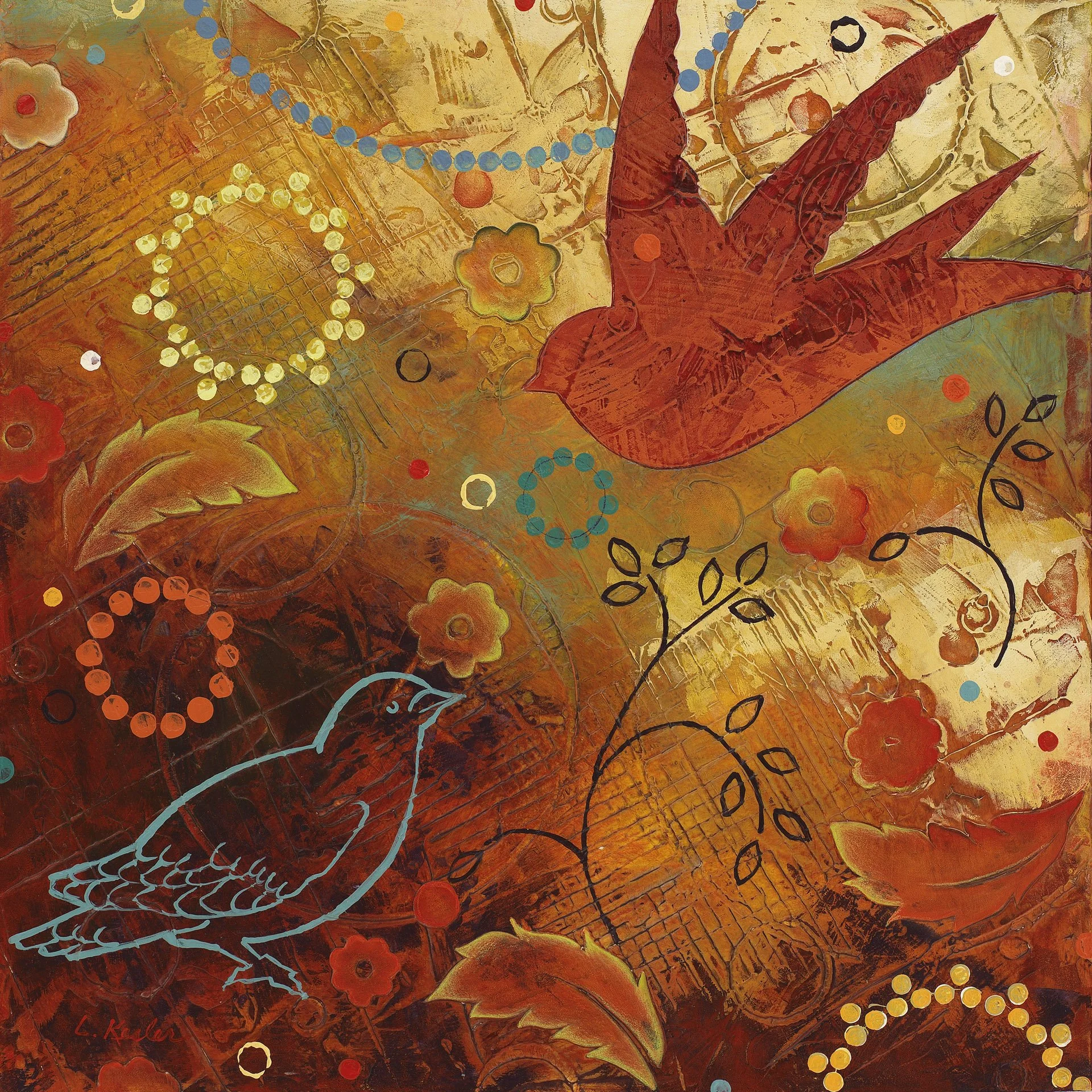 GARDEN TRANSFORMATION   |   acrylic on wood panel   |   16" x 16"   |   SOLD