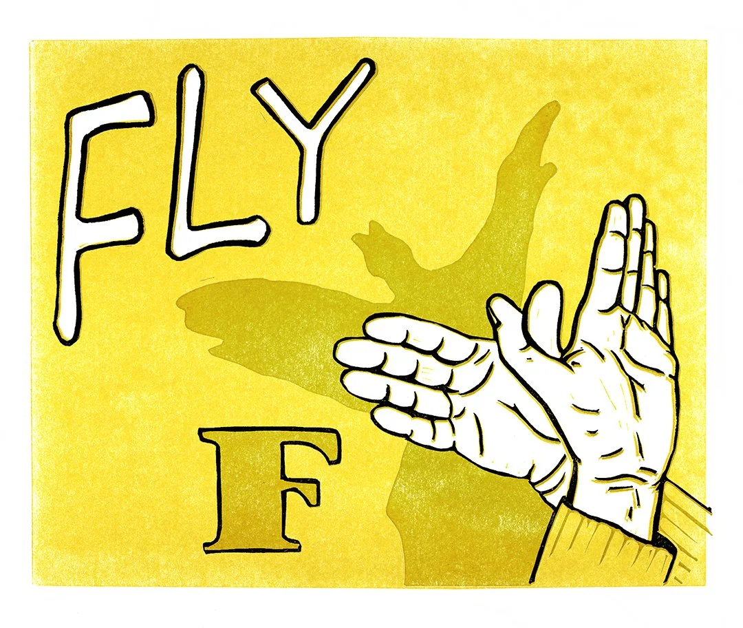 F   |   book illustration (unpublished)   |   reduction linocut