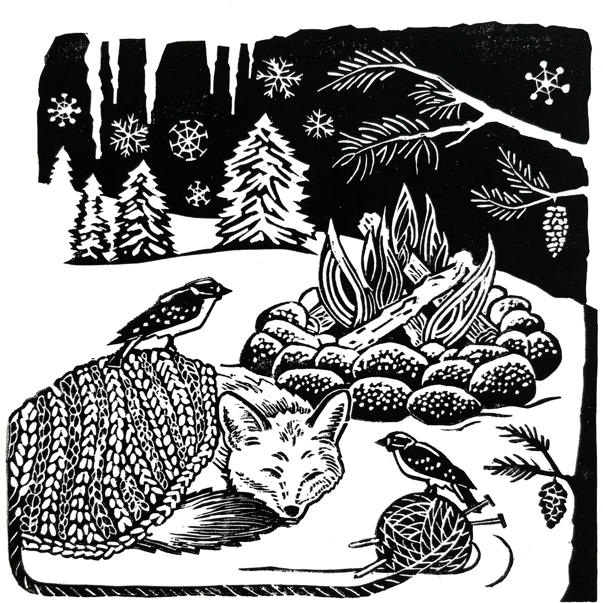 WINTER   |   linocut
