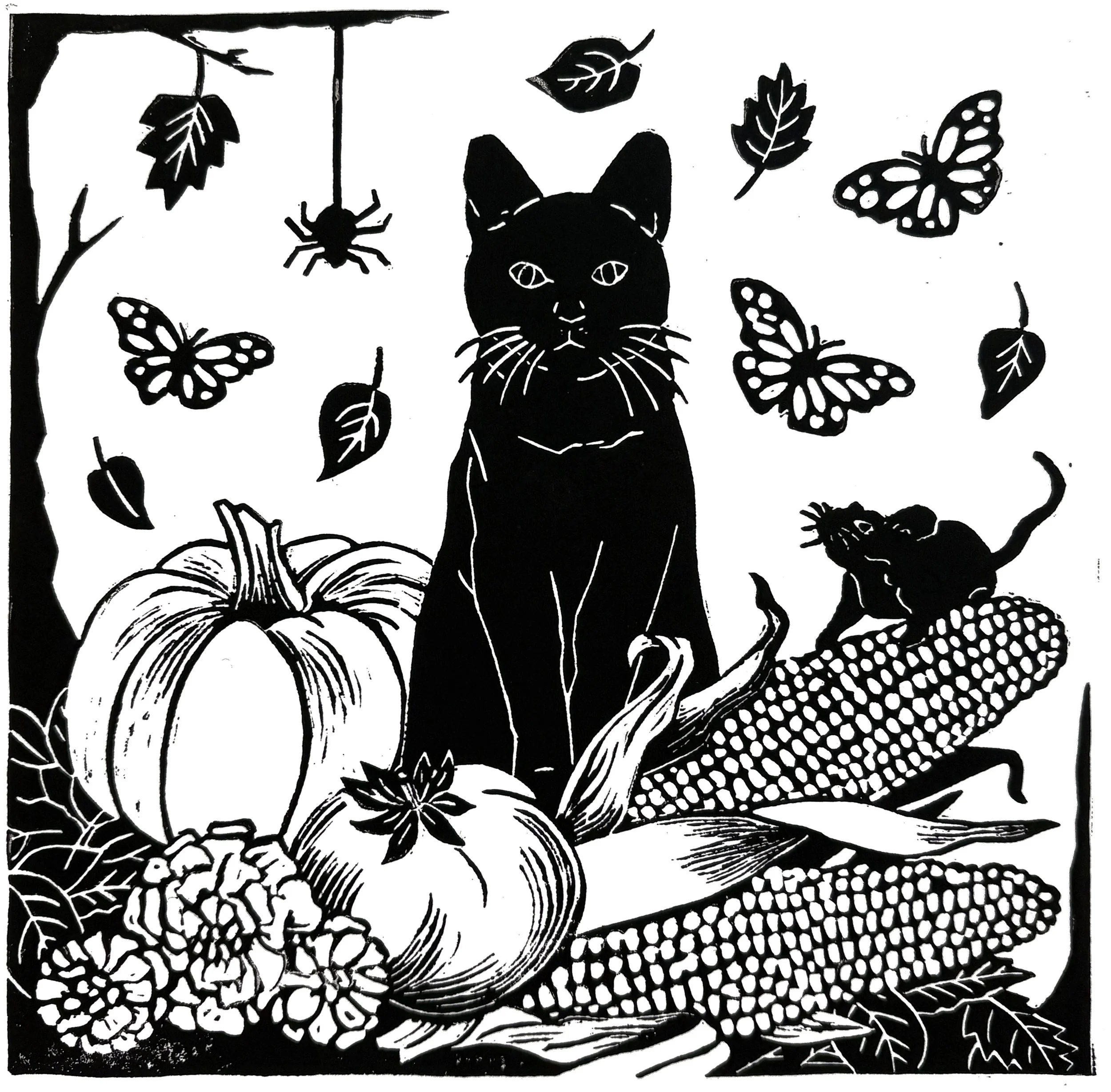 AUTUMN   |   linocut
