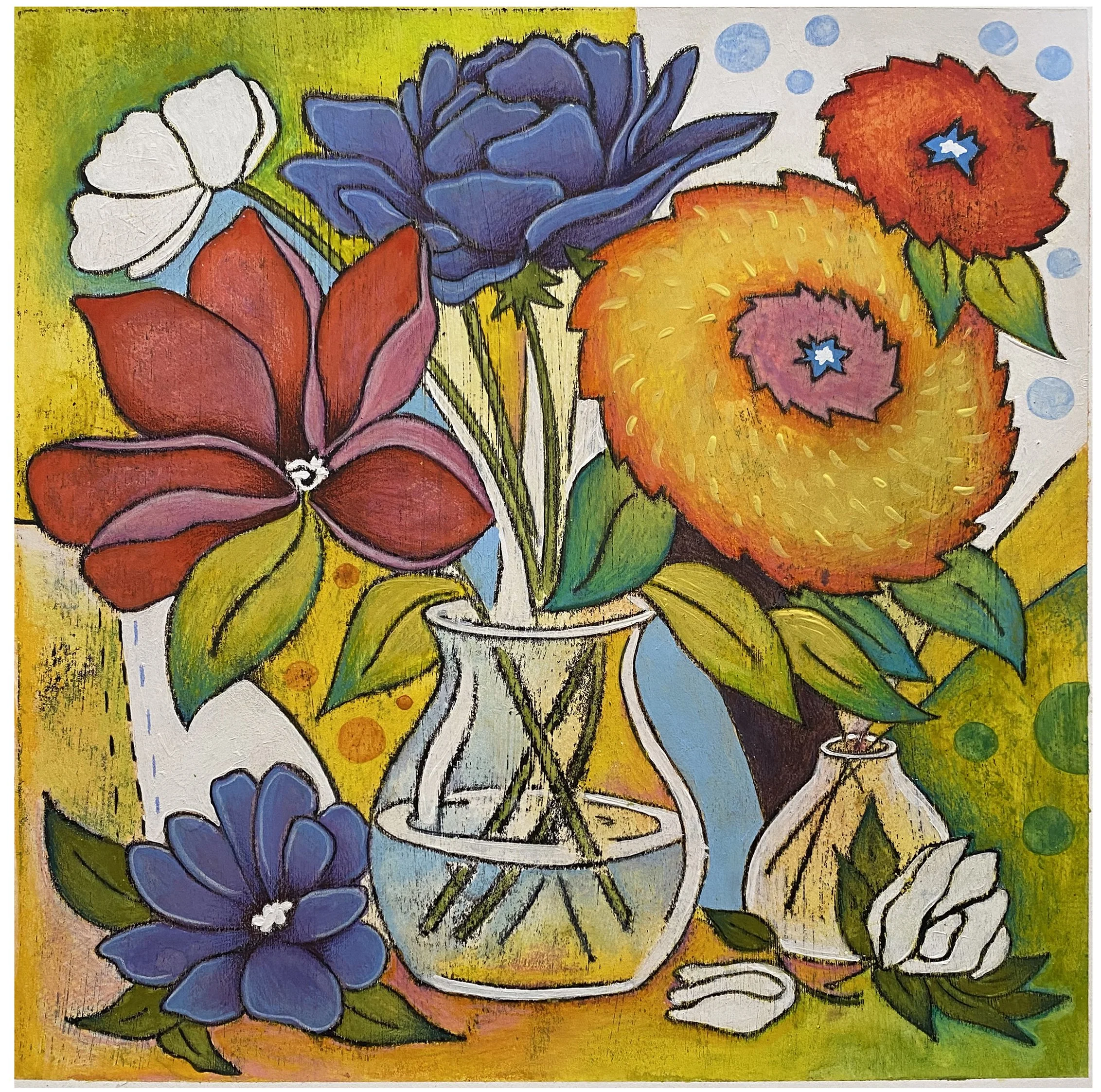 NEW DAY 1   |   trace monotype with watercolor   |   12" x 12"   |   SOLD