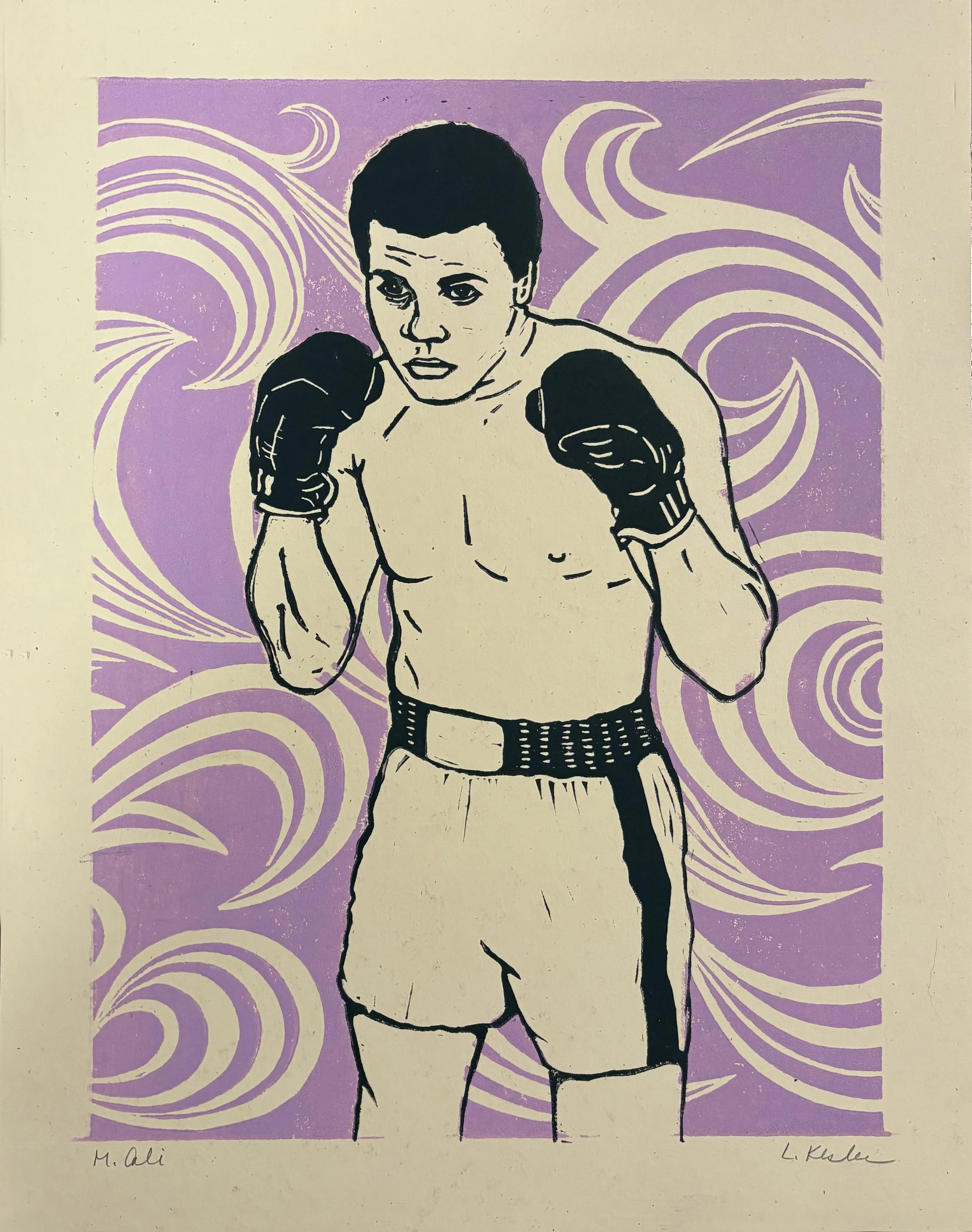Ali   |   linocut