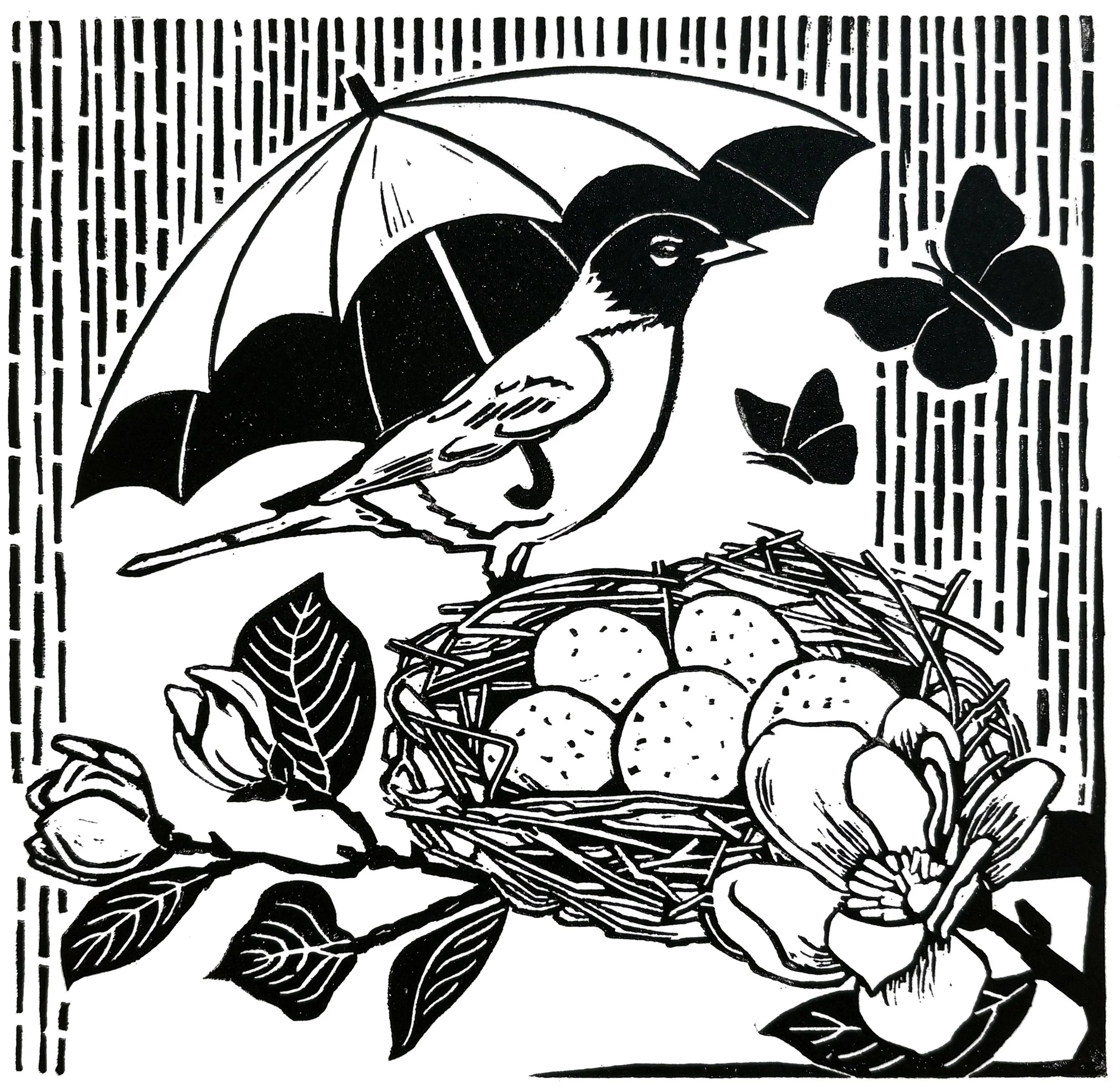 SPRING   |   linocut