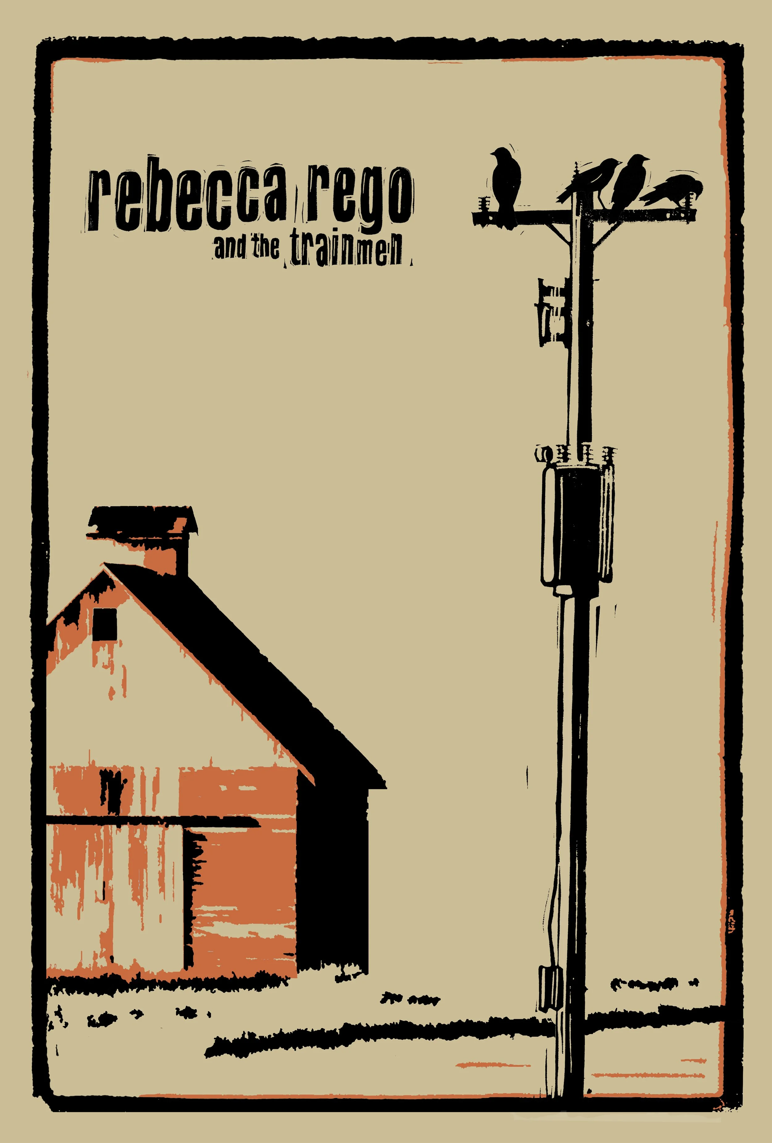 REBECCA RIGO GIG POSTER   |   linocut and digital