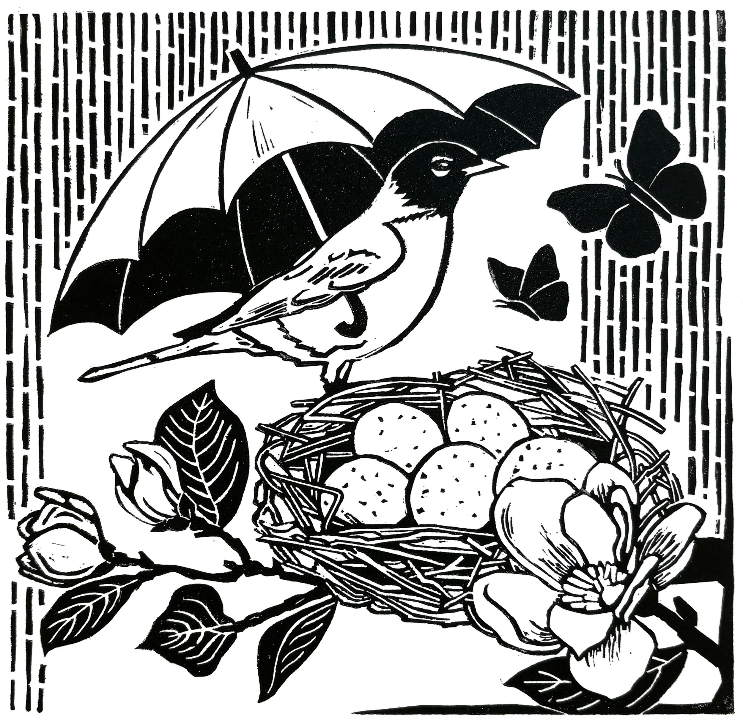 SPRING   |   linocut   |   8" x 8"