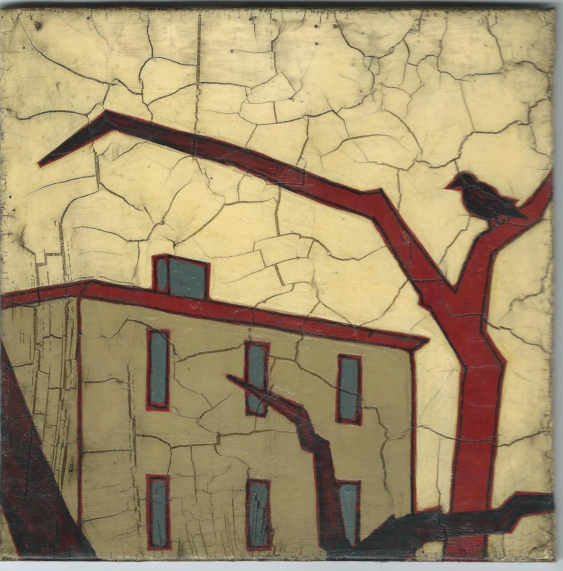 HAUNTED HOUSE   |   acrylic on wood panel   |   6" x 6"   |   SOLD