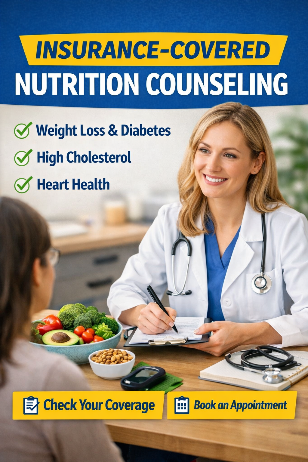 Insurance-covered nutrition counseling in Redlands provided by Registered Dietitians at NEWBody