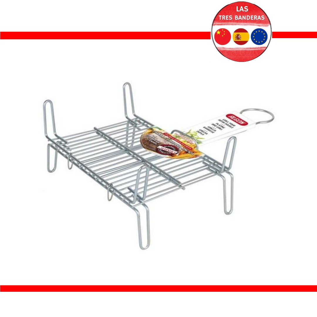 PARRILLA BARBACOA DOBLE INOX 45X50CM