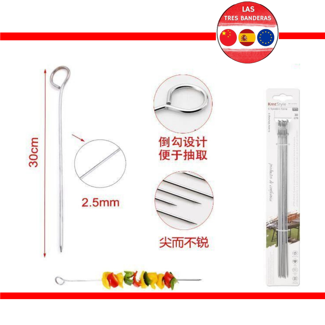 6 PINCHOS HIERRO 6PCS