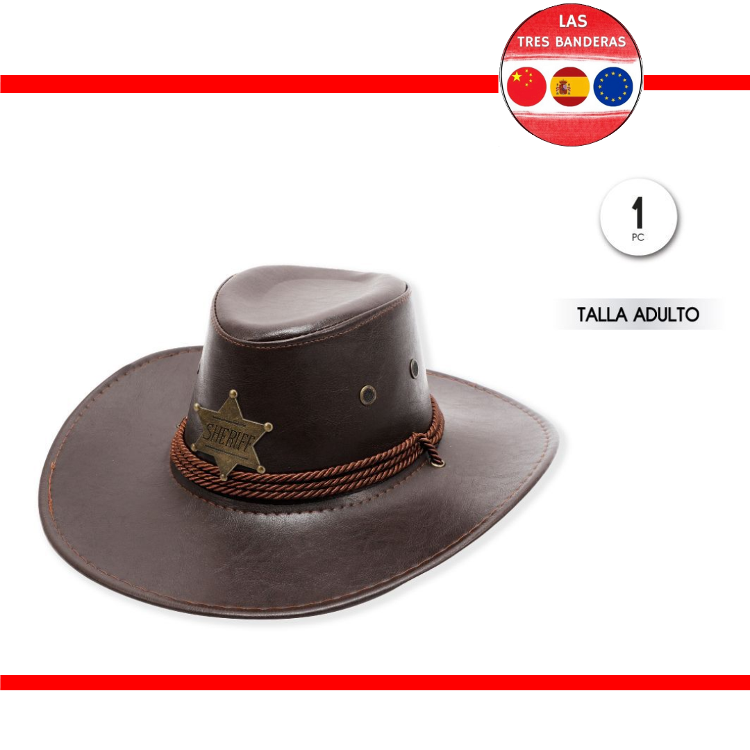 SOMBRERO VAQUERO ADULTO SHERIFF