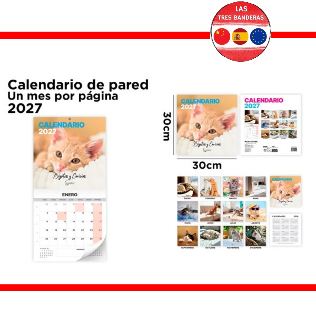CALENDARIO PARED 30X30CM 2027