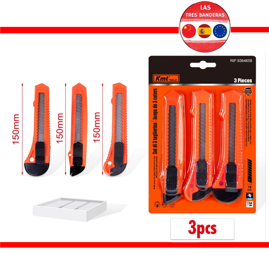 JUEGO 3 CUTERS 3PCS