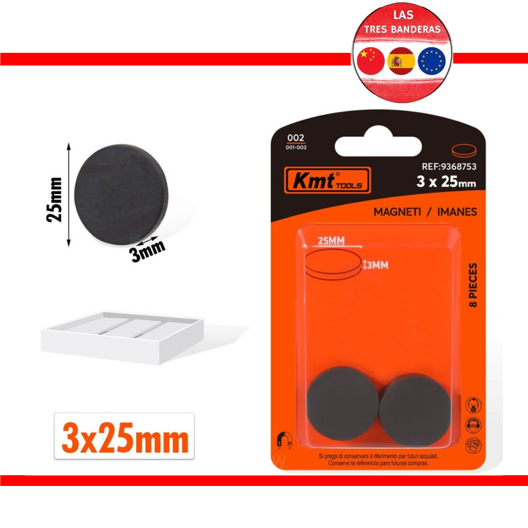 IMANES 3*25MM 3*25MM 8PCS