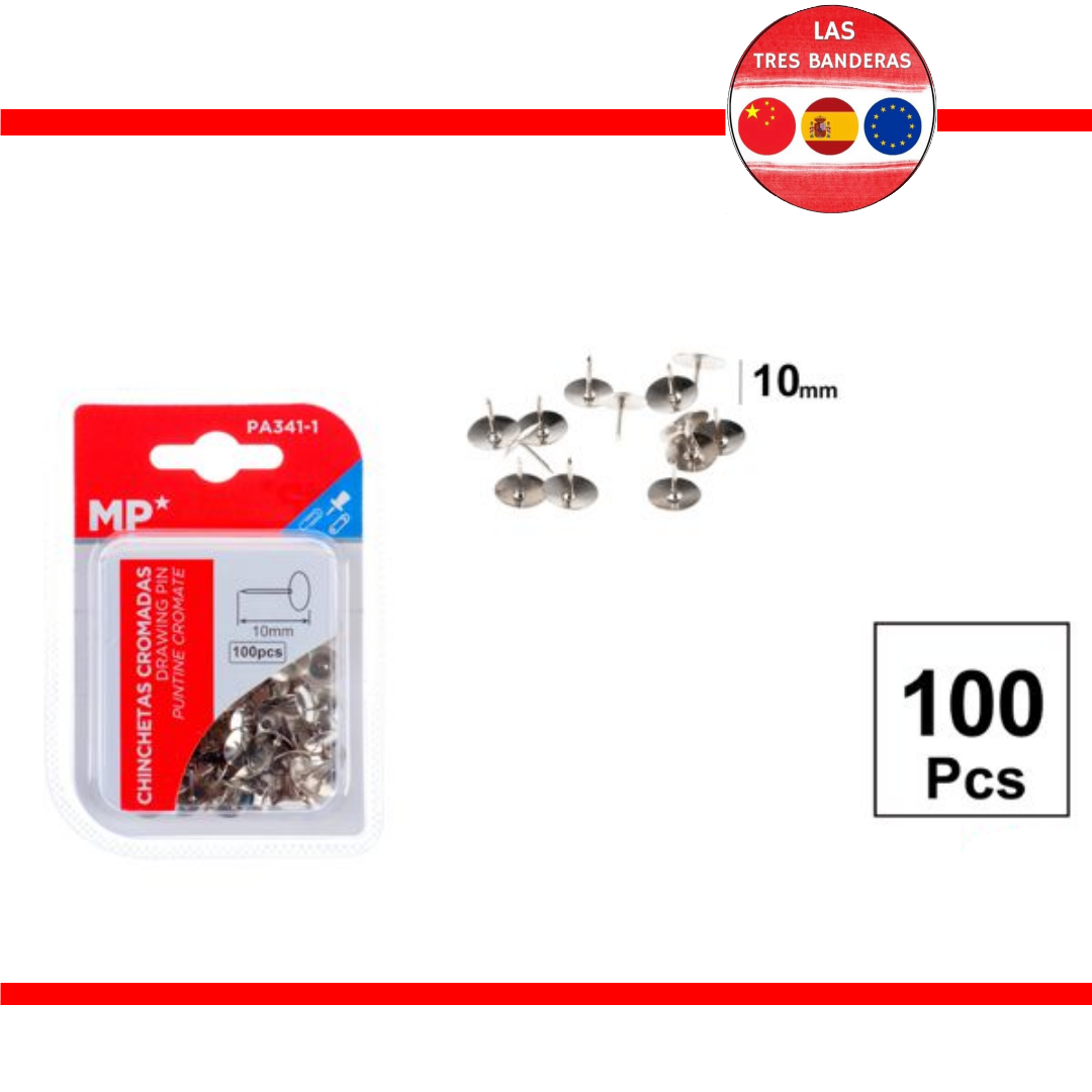 CHINCHETA CROMADA 10MM 100U