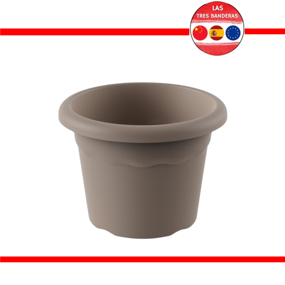 MACETA REDONDA 18CM TAUPE 7318