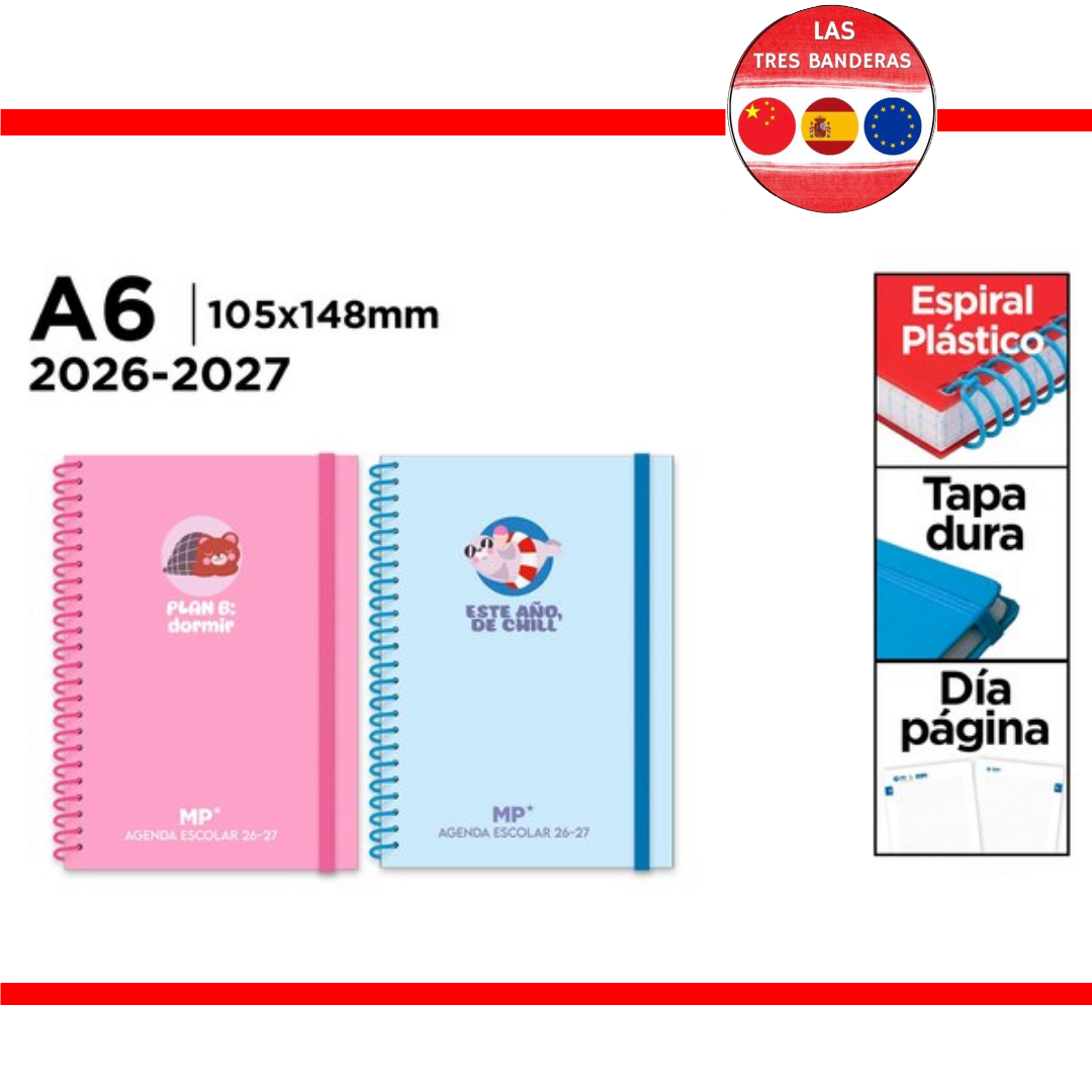 AGENDA ESCOLAR A6 DIA PAGINA TD 26/27