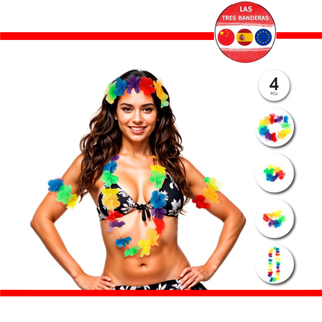 CONJUNTO COLLAR HAWAIANA 4PCS