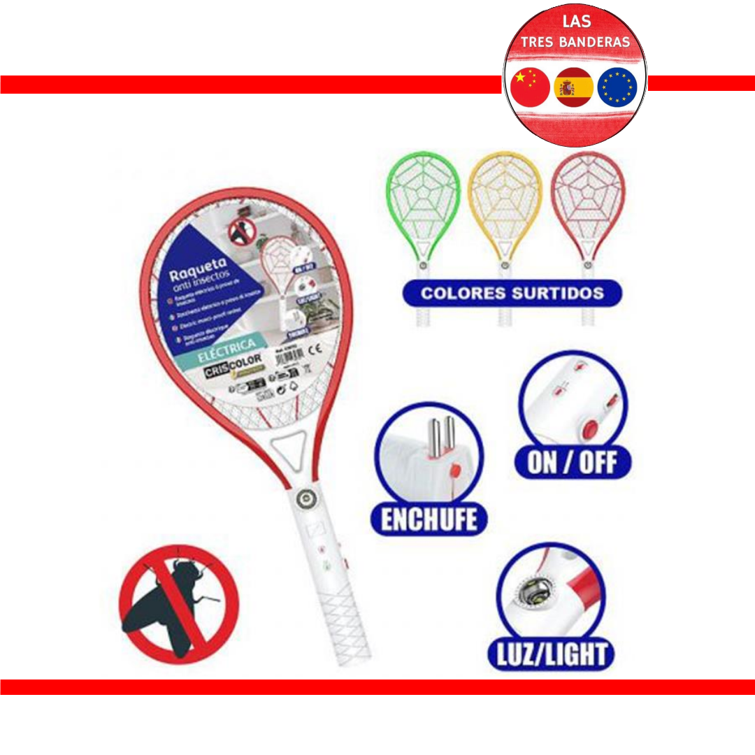 RAQUETA ANTI INSECTOS ENCHUFE 50X22 3200V SURTIDA
