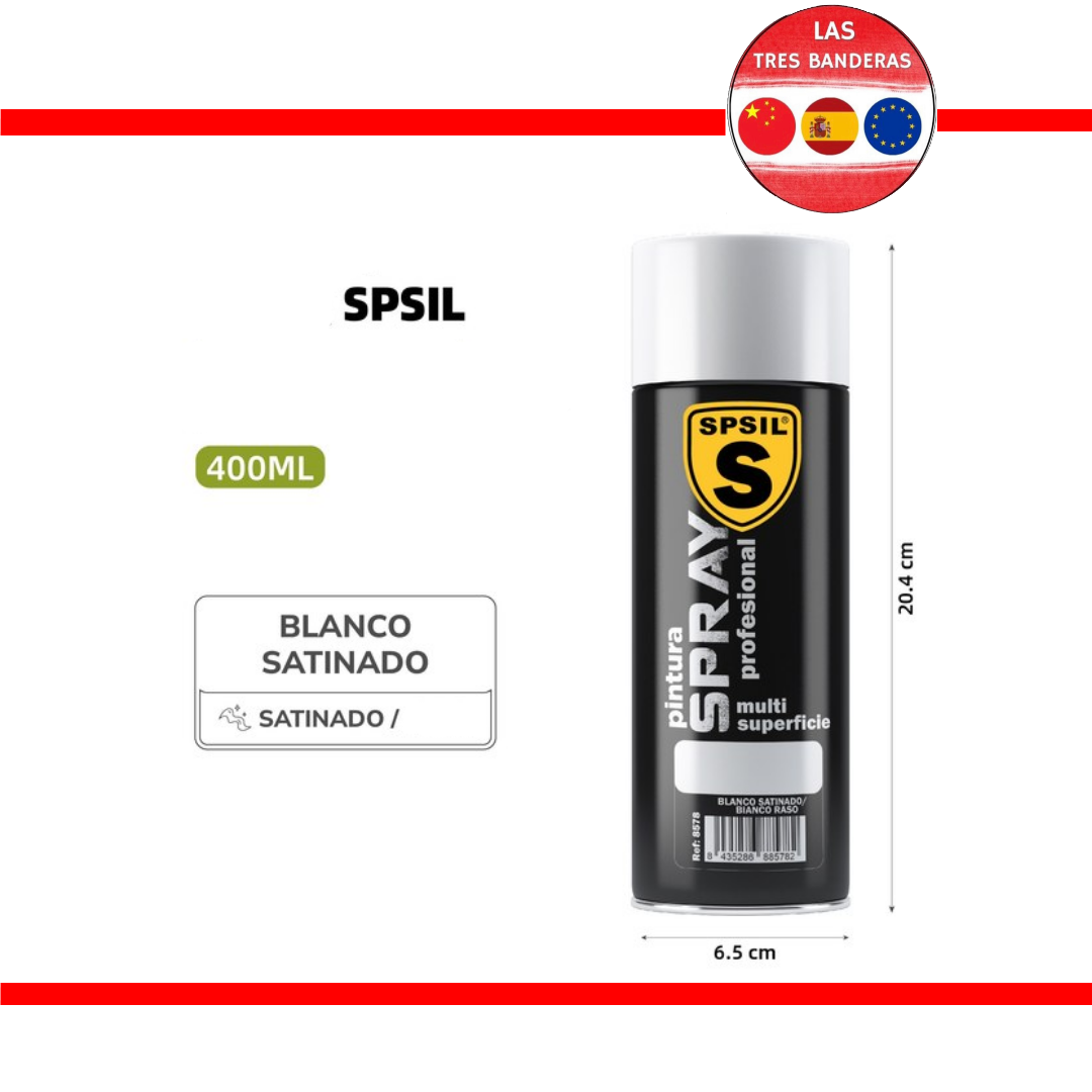 PINTURA SPRAY 400ML BLANCO SATINADO