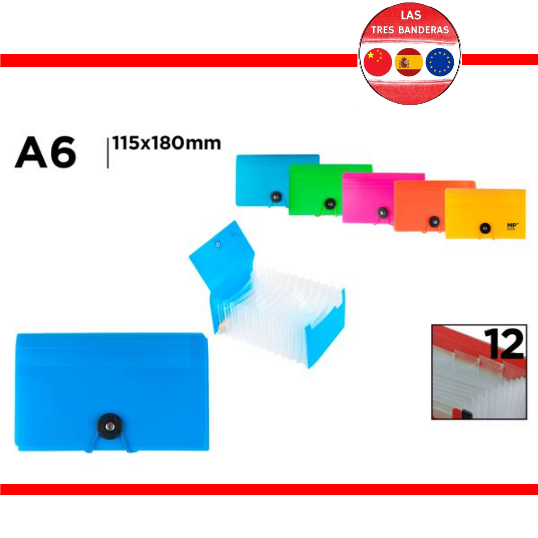 CARPETA FUELLE A6 GOMA FLUORESCENTE