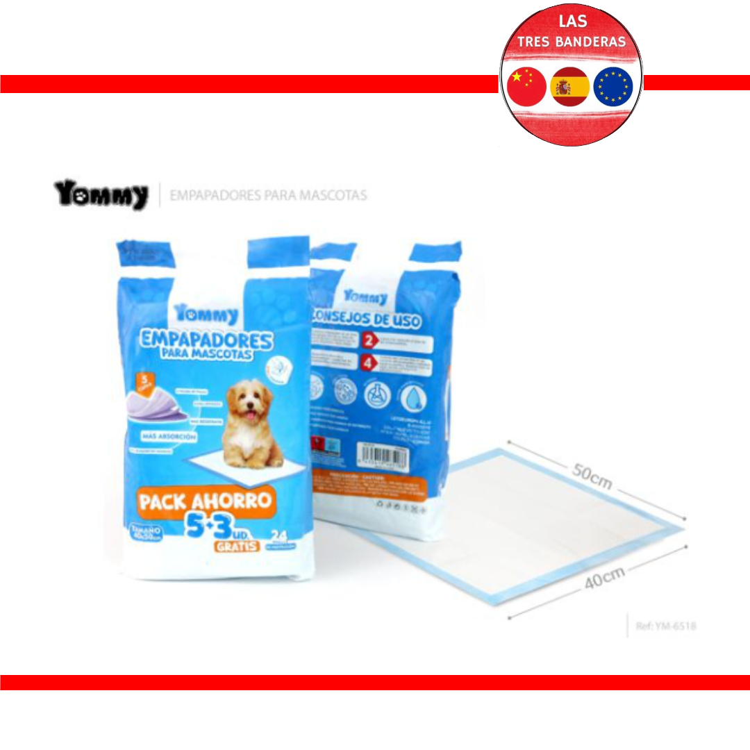 EMPAPADORES MASCOTAS 40*50CM 5PCS+3PCS