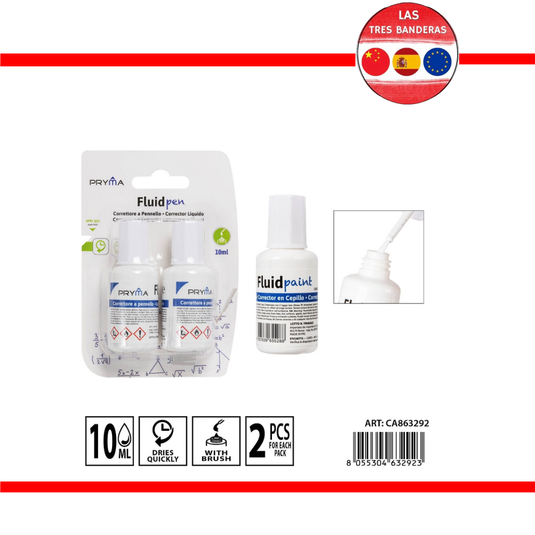 CORRECTOR LIQUIDO 10ML 2PZ