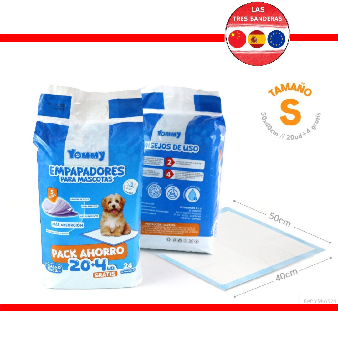 EMPAPADORES MASCOTAS 40*50CM 20PCS+4PCS