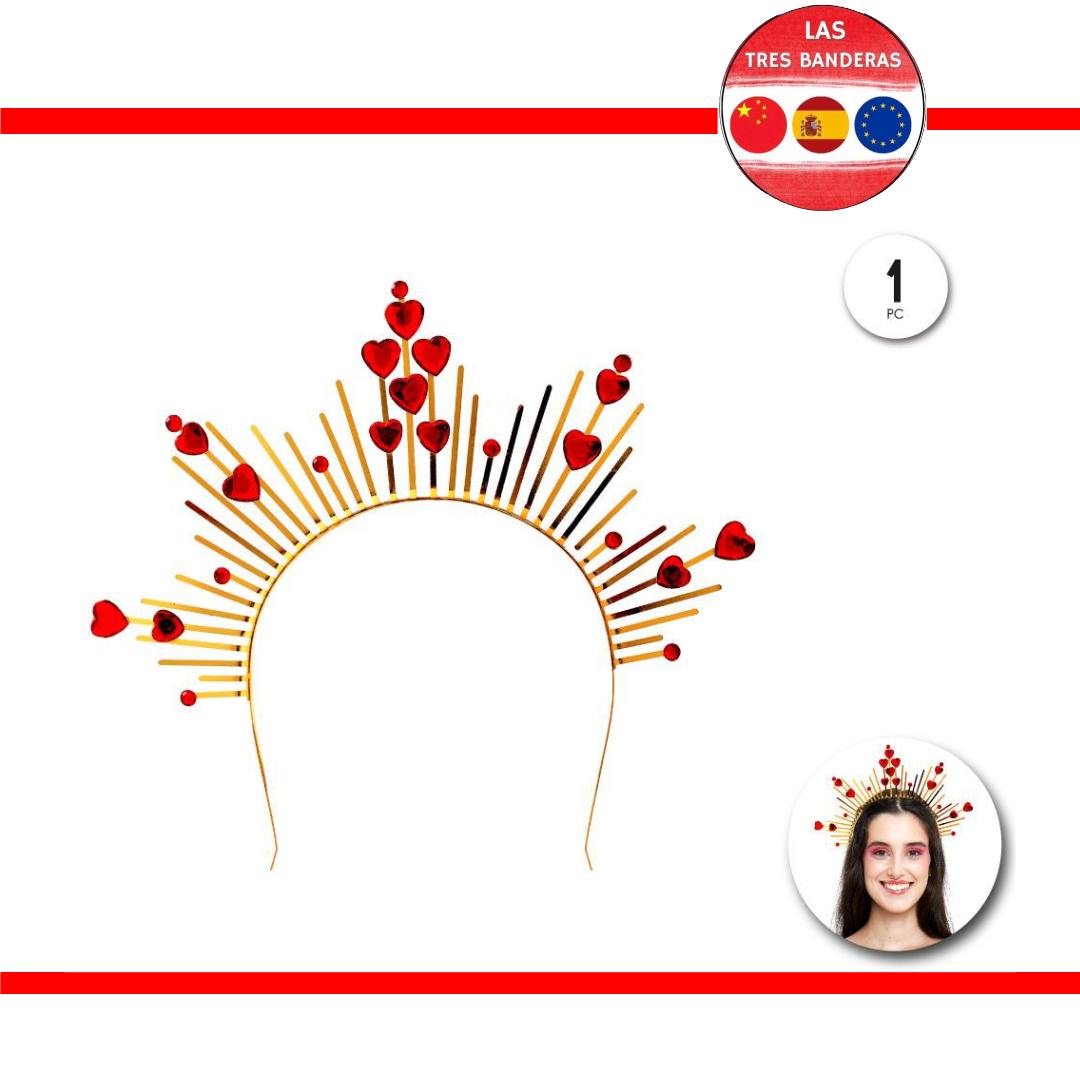 DIADEMA HALO REINA ROJA