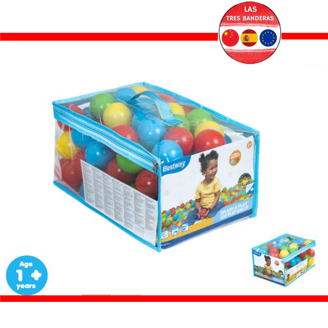100 PELOTAS DE JUEGO SPLASH PLAY 5.85CM 100