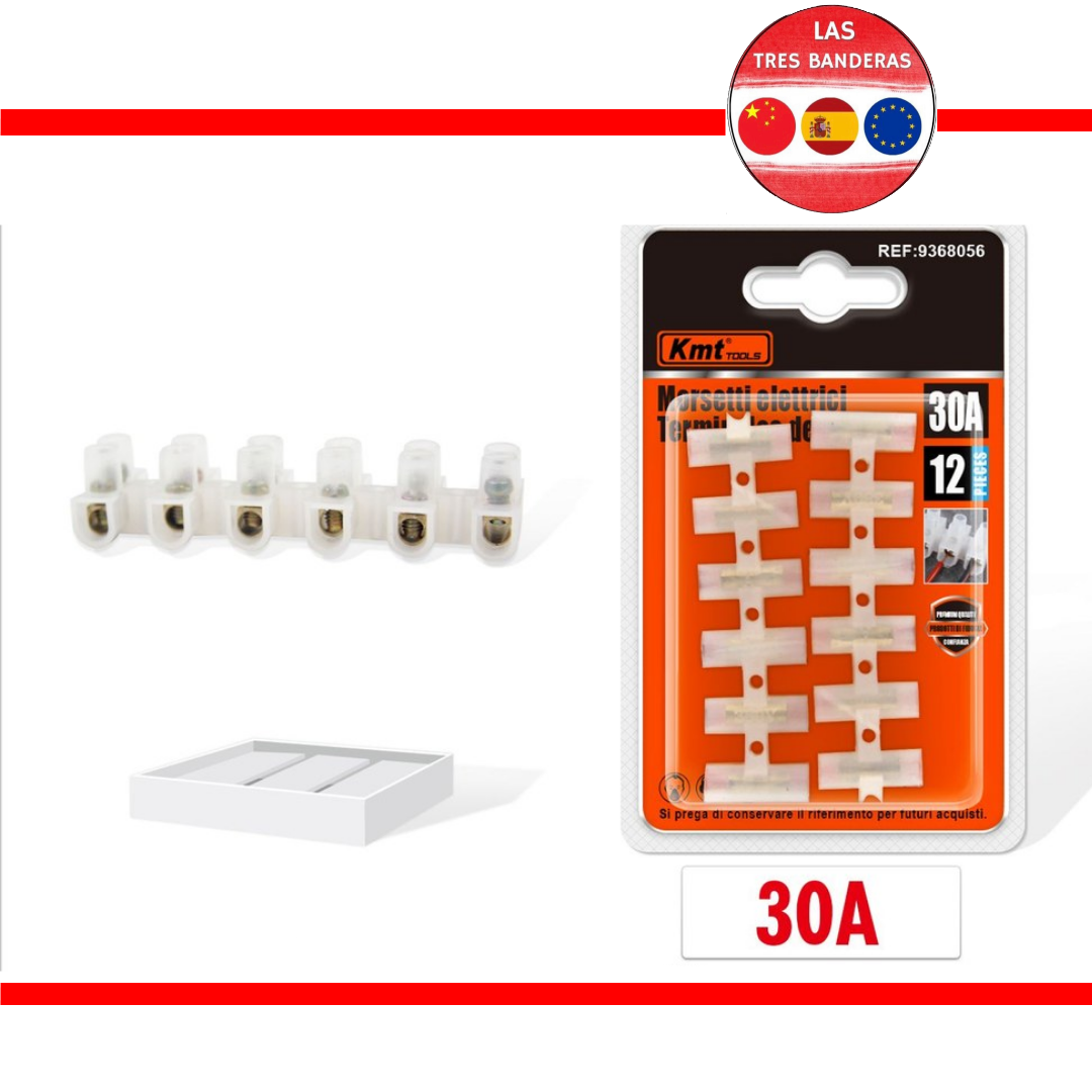 TERMINAL TORNILLO 30A 12PCS