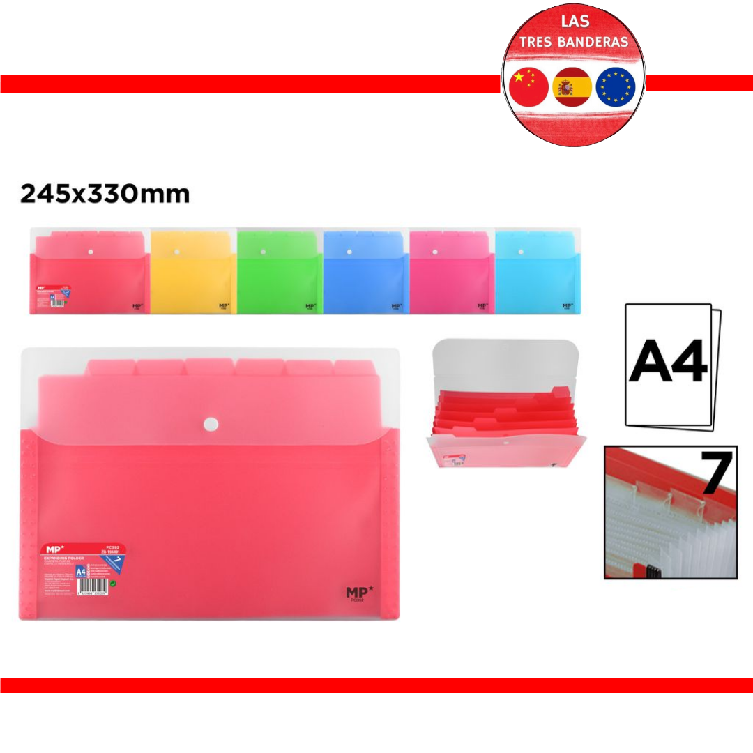 CARPETA C/FUELLE BOTON A4