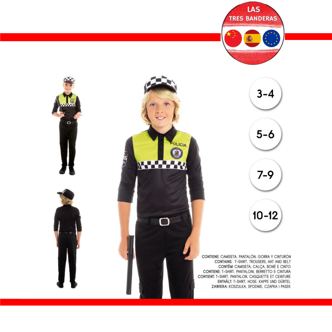 DISFRAZ POLICIA NINO 3-9