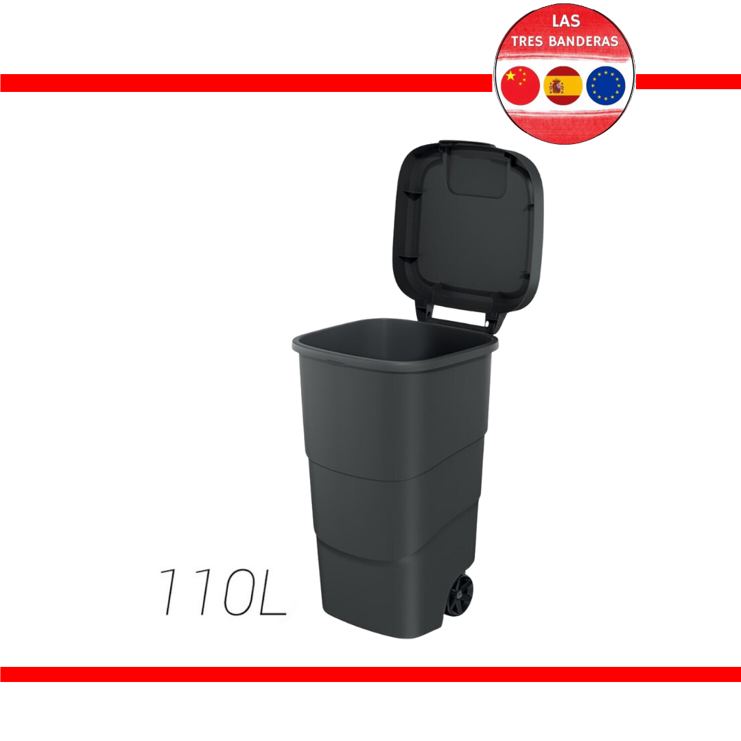 CUBO CON RUEDAS 110L NEG UD