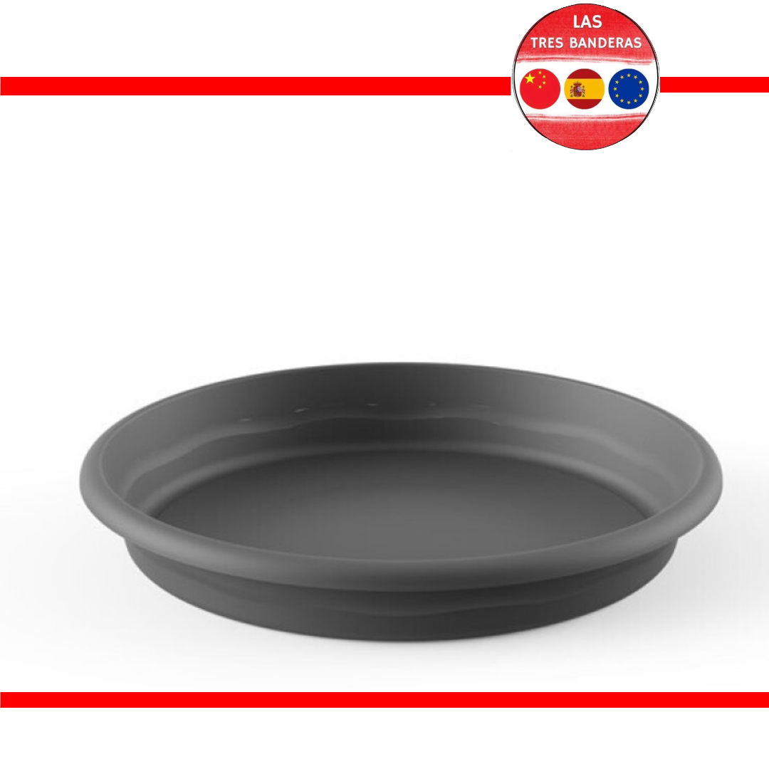 PLATO MACETA 16CM ANTRACITA 7416