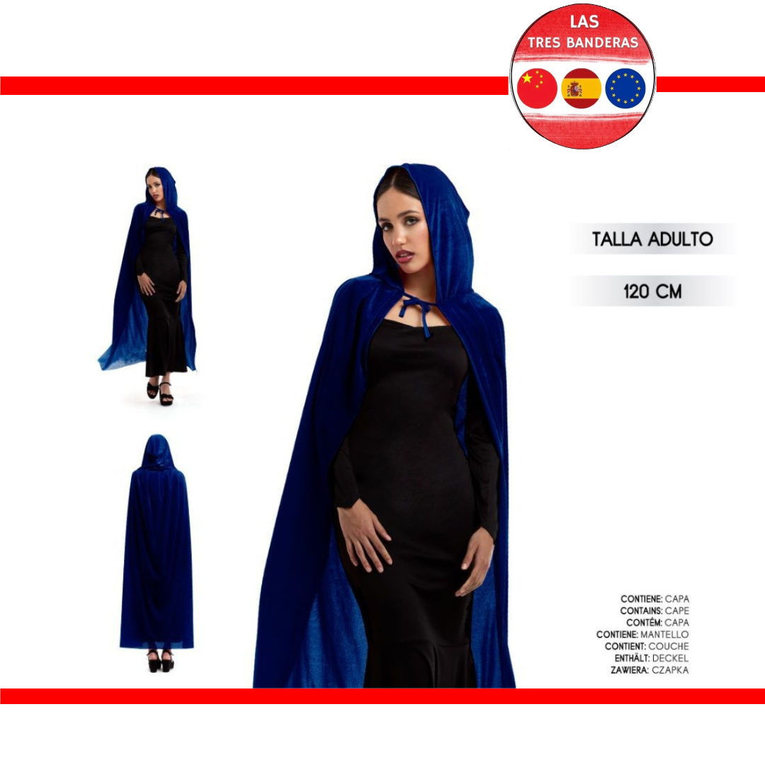 CAPA C/CAPUCHA TERCIOPELO 120CM