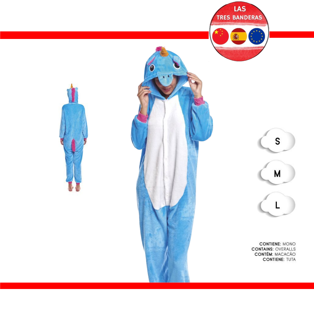 DISFRAZ PIJAMA UNICORNIO TURQUESA S