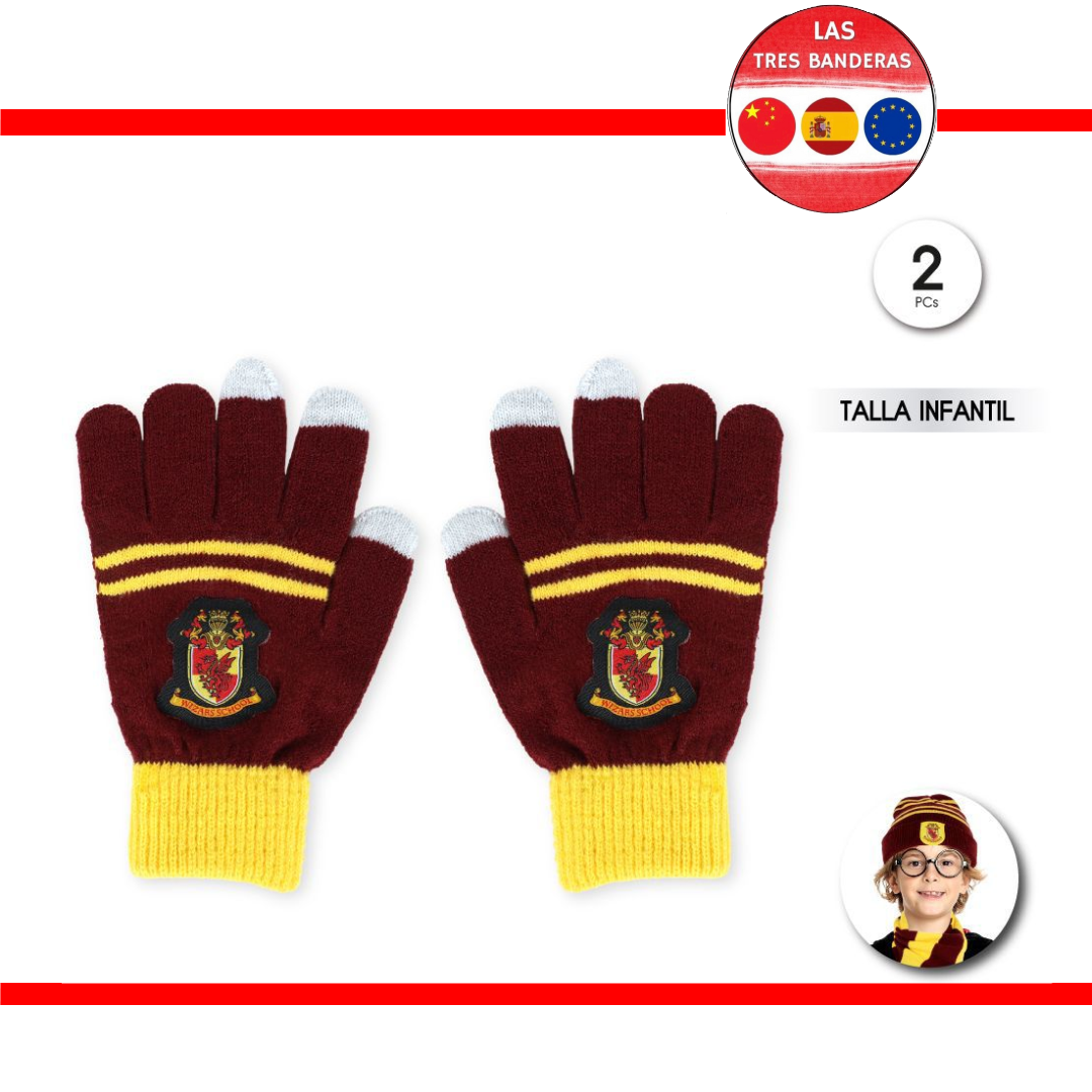 GUANTES COLEGIAL GRANATE INFANTIL