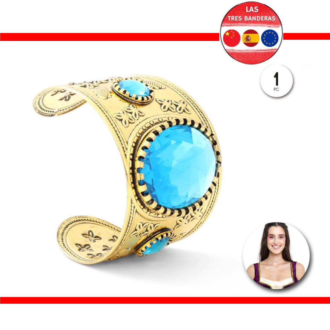 BRAZALETE MEDIEVAL AZUL/ROJO