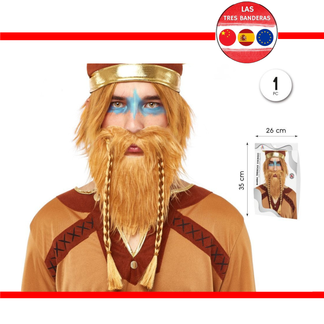 BARBA TRENZAS VIKINGO