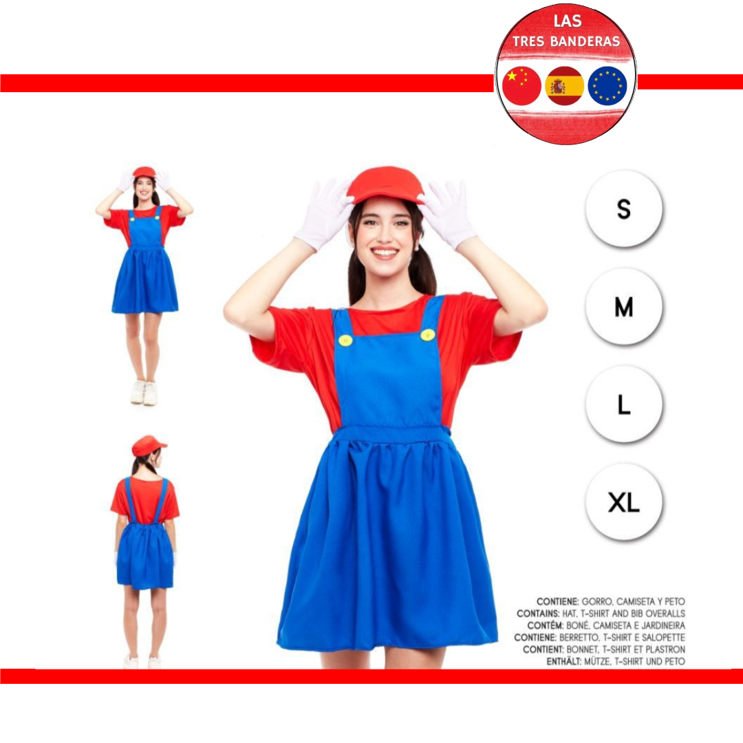 DISFRAZ FONTANERA ROJA S-M-L-XL