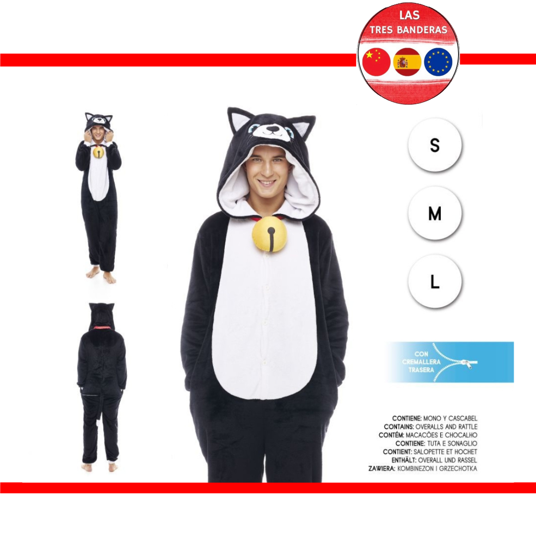 PIJAMA GATO NEGRO S-M-L